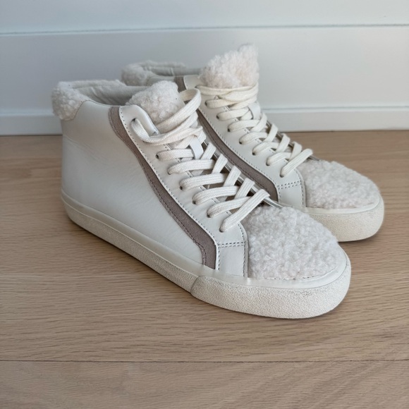 Madewell Shoes - MADEWELL WOMEN'S SIDEWALK HIGH-TOP SNEAKERS IN SHERPA SIZE 8 ASHEN SILVER NEW